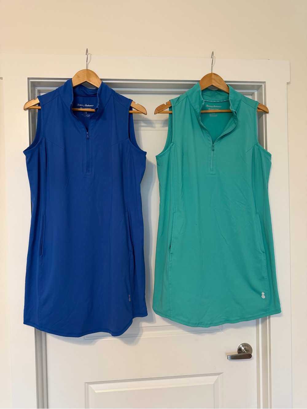 Tommy Bahama IslandZone Sleeveless 1/4 Zip Dresses Size Large Lot of 2